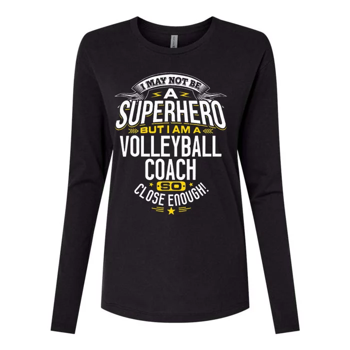 Volleyball Coach Gift Idea Superhero Volleyball Womens Cotton Relaxed Long Sleeve T-Shirt