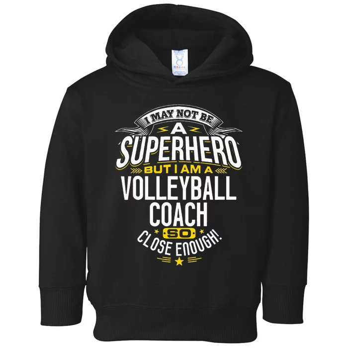 Volleyball Coach Gift Idea Superhero Volleyball Toddler Hoodie