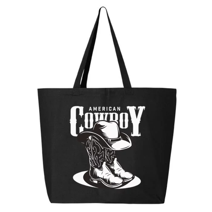 Vintage Cowboy Howdy Rodeo Western Vintage Country Southern 25L Jumbo Tote