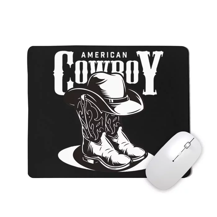 Vintage Cowboy Howdy Rodeo Western Vintage Country Southern Mousepad