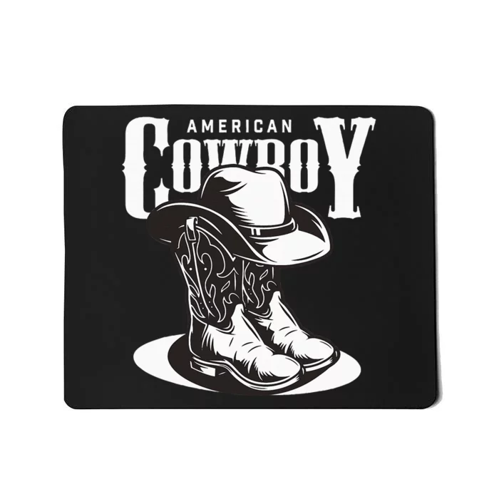 Vintage Cowboy Howdy Rodeo Western Vintage Country Southern Mousepad