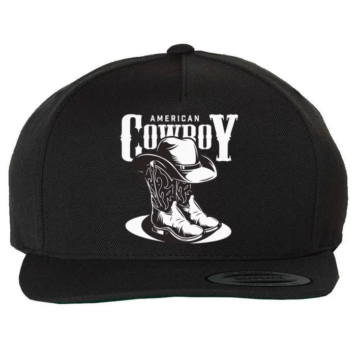 Vintage Cowboy Howdy Rodeo Western Vintage Country Southern Wool Snapback Cap