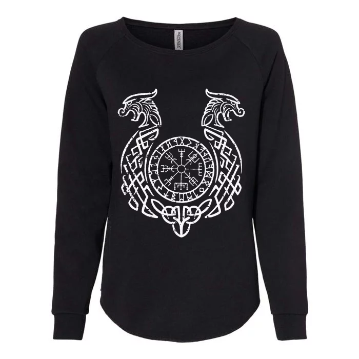 Viking Compass Helm Of Awe Norse Mythology Womens California Wash Sweatshirt