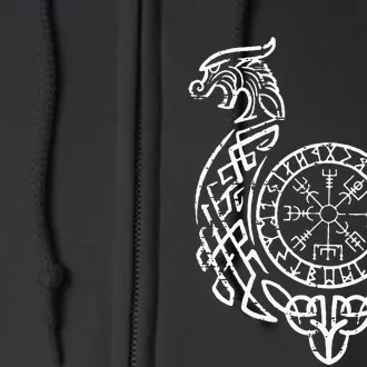 Viking Compass Helm Of Awe Norse Mythology Full Zip Hoodie