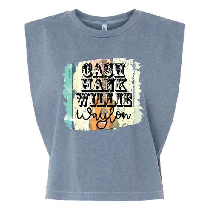 Vintage Cash Hank Willie Guitar Country Music Garment-Dyed Women's Muscle Tee