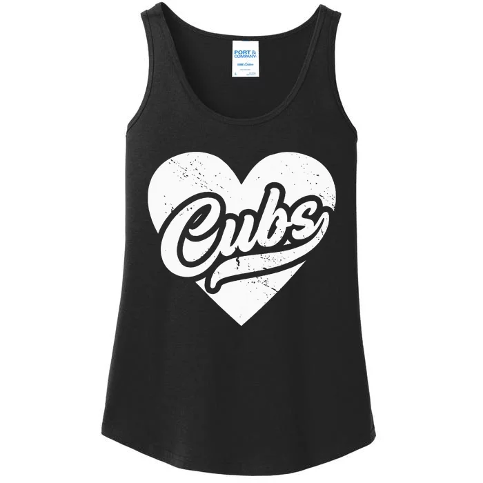 Vintage Cubs High School Spirit Go Cubs Pride Cubs Love Ladies Essential Tank