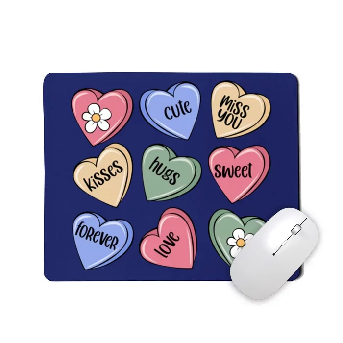 Valentine Candy Hearts Cute Gift Mousepad