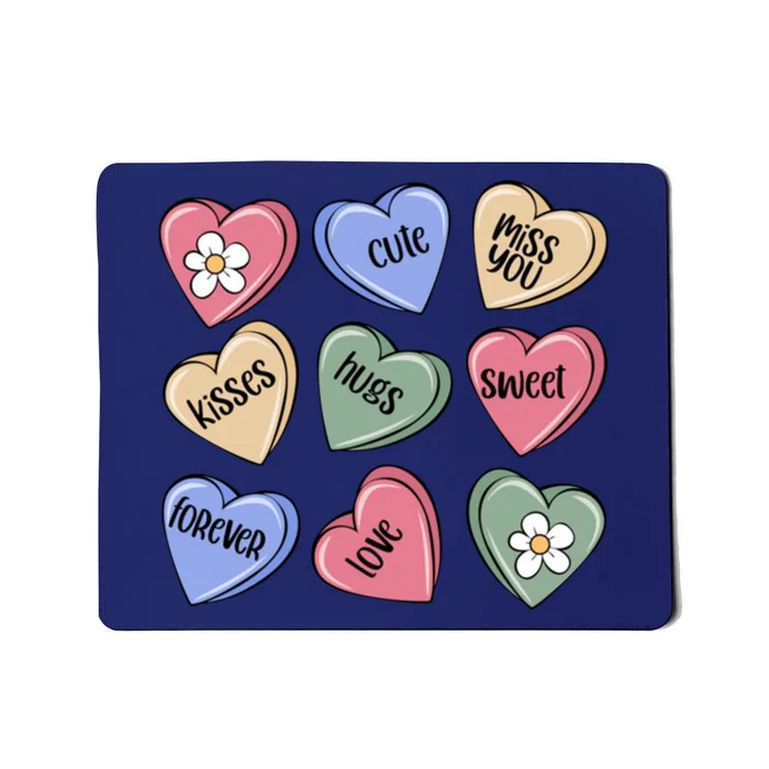 Valentine Candy Hearts Cute Gift Mousepad