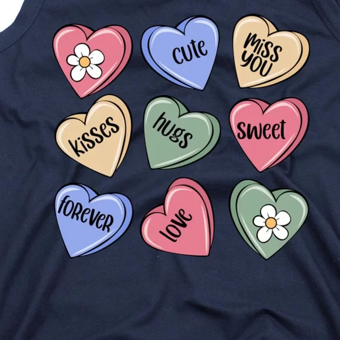 Valentine Candy Hearts Cute Gift Tank Top