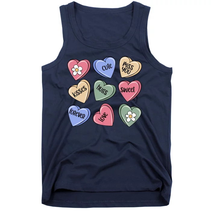 Valentine Candy Hearts Cute Gift Tank Top