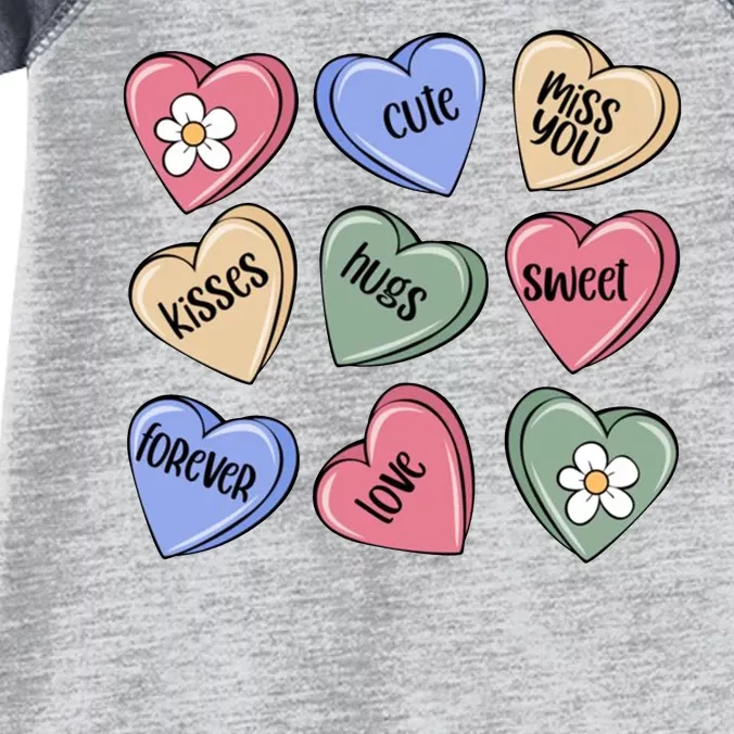 Valentine Candy Hearts Cute Gift Infant Baby Jersey Bodysuit