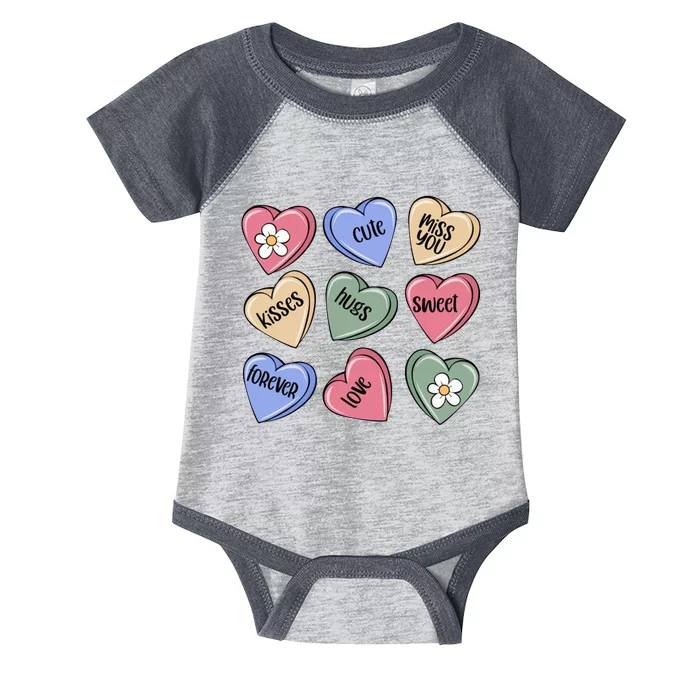 Valentine Candy Hearts Cute Gift Infant Baby Jersey Bodysuit