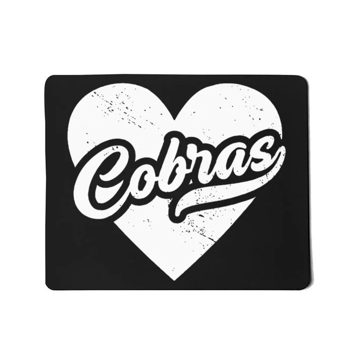 Vintage Cobras High School Spirit Go Cobras Love Mousepad