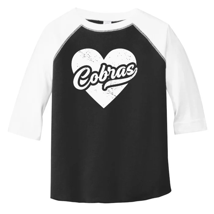 Vintage Cobras High School Spirit Go Cobras Love Toddler Fine Jersey T-Shirt