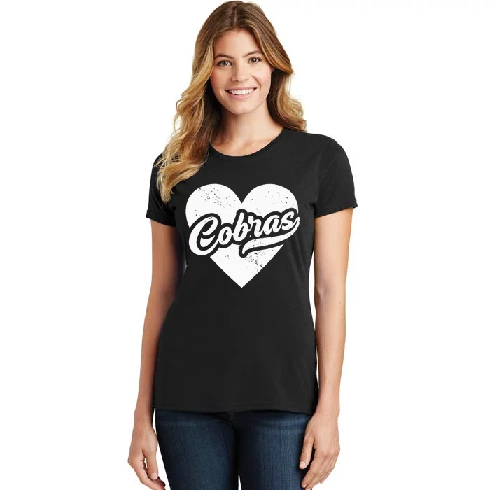 Vintage Cobras High School Spirit Go Cobras Love Women's T-Shirt