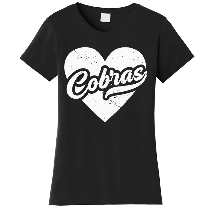 Vintage Cobras High School Spirit Go Cobras Love Women's T-Shirt