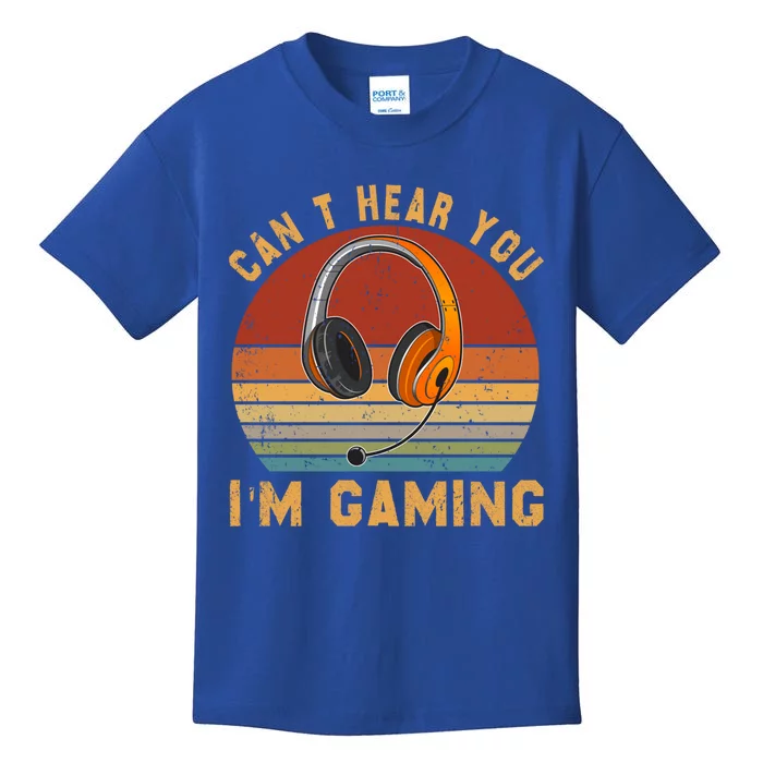 Vintage Can't Hear You I'm Gaming Lover Video Gamer Cute Gift Kids T-Shirt