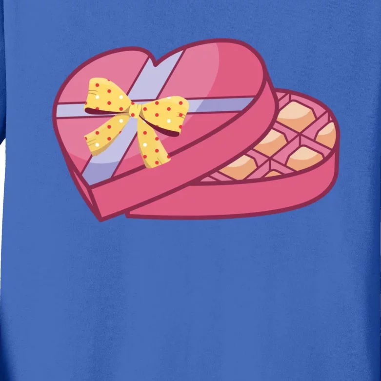 Valentines Chocolate Heart Shape Chocolate Hearts Cocoa Cool Gift Kids Long Sleeve Shirt