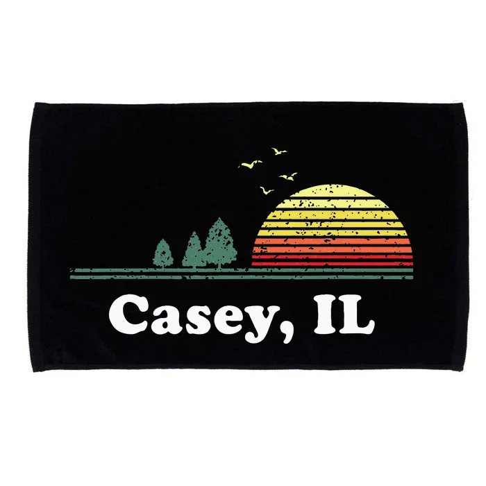 Vintage Casey Illinois Home Souvenir Microfiber Hand Towel