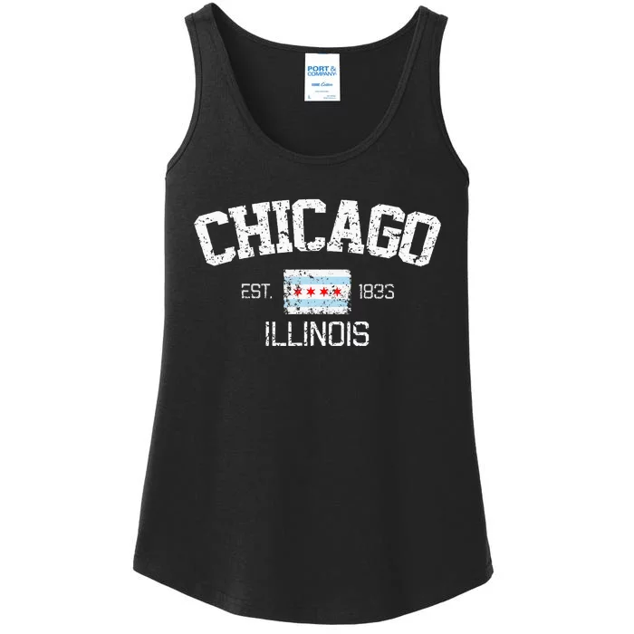 Vintage Chicago Illinois Est. 1833 Gift Ladies Essential Tank