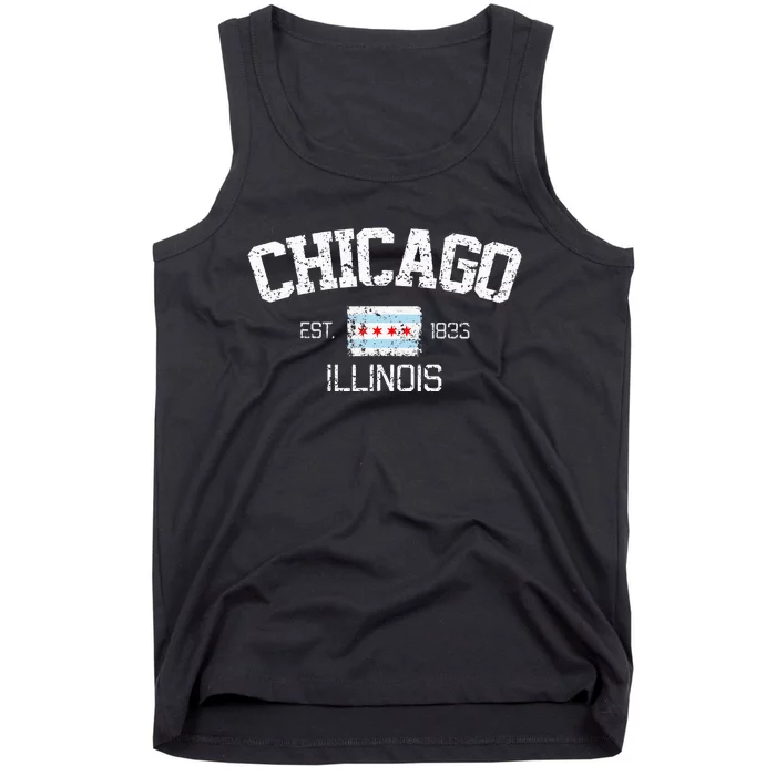 Vintage Chicago Illinois Est. 1833 Gift Tank Top