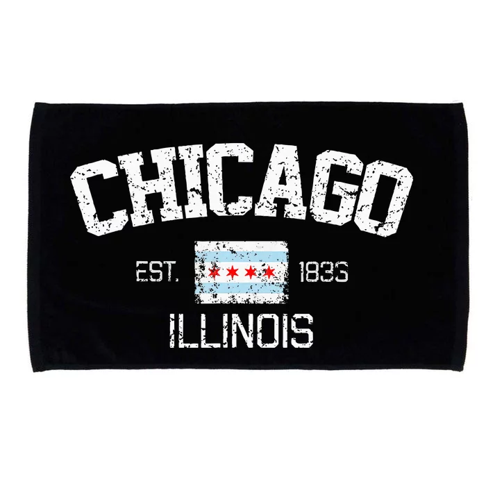 Vintage Chicago Illinois Est. 1833 Gift Microfiber Hand Towel