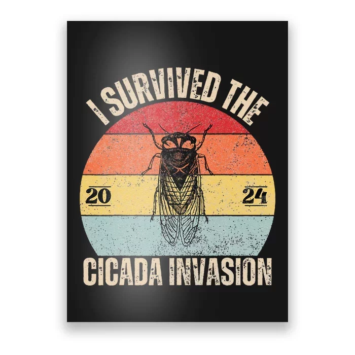 Vintage Cicada Invasion 2024 Poster