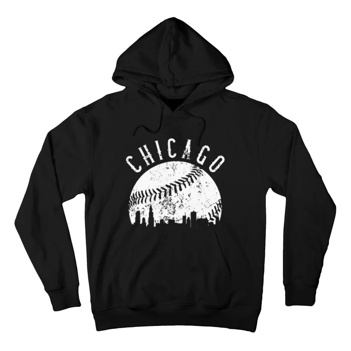 Vintage Chicago Illinois Skyline Apparel Hoodie