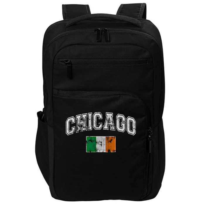 Vintage Chicago Irish Flag St Patricks Day Chirish Gift Impact Tech Backpack