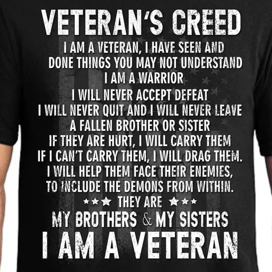 Veteran's Creed I'm A Veteran Pajama Set