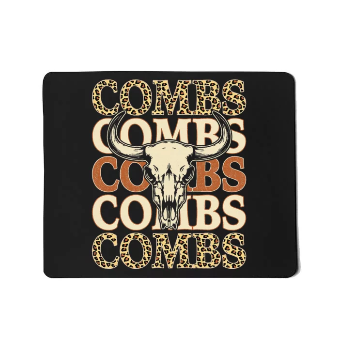 Vintage Comb I Love Comb Personalized Skull Mousepad