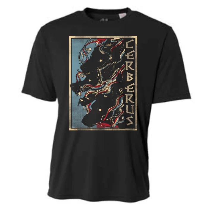 Vintage Cerberus In The Greek Mythology Cooling Performance Crew T-Shirt