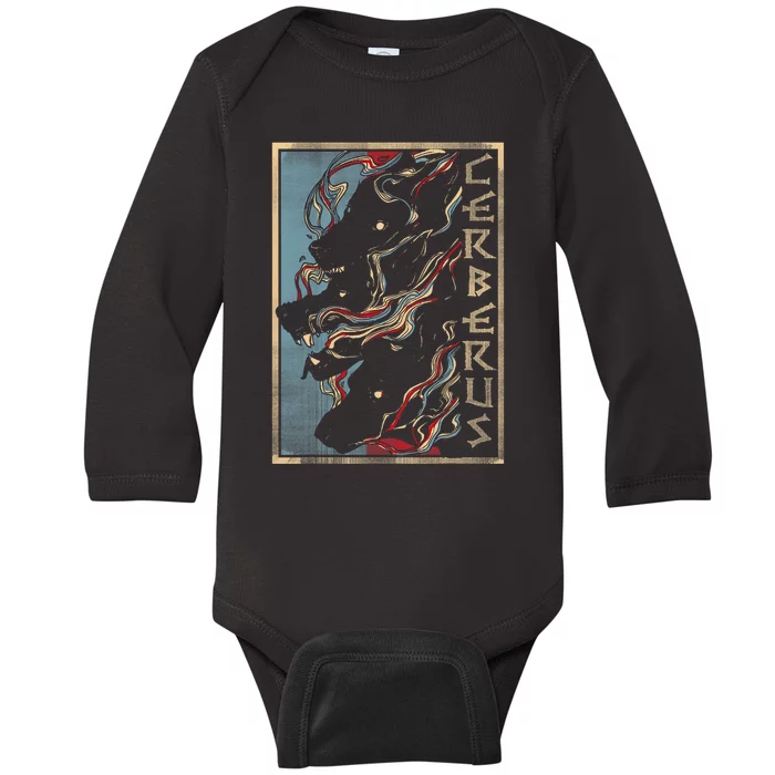 Vintage Cerberus In The Greek Mythology Baby Long Sleeve Bodysuit