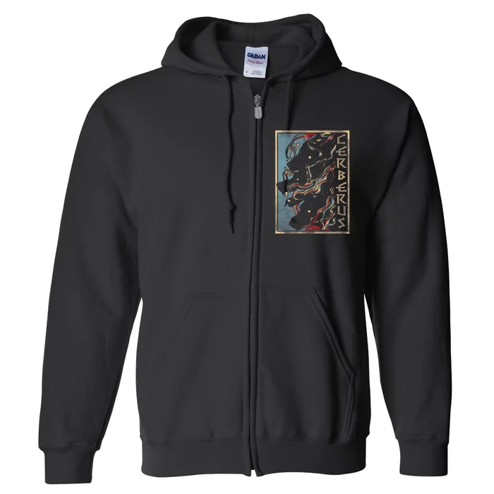 Vintage Cerberus In The Greek Mythology Full Zip Hoodie