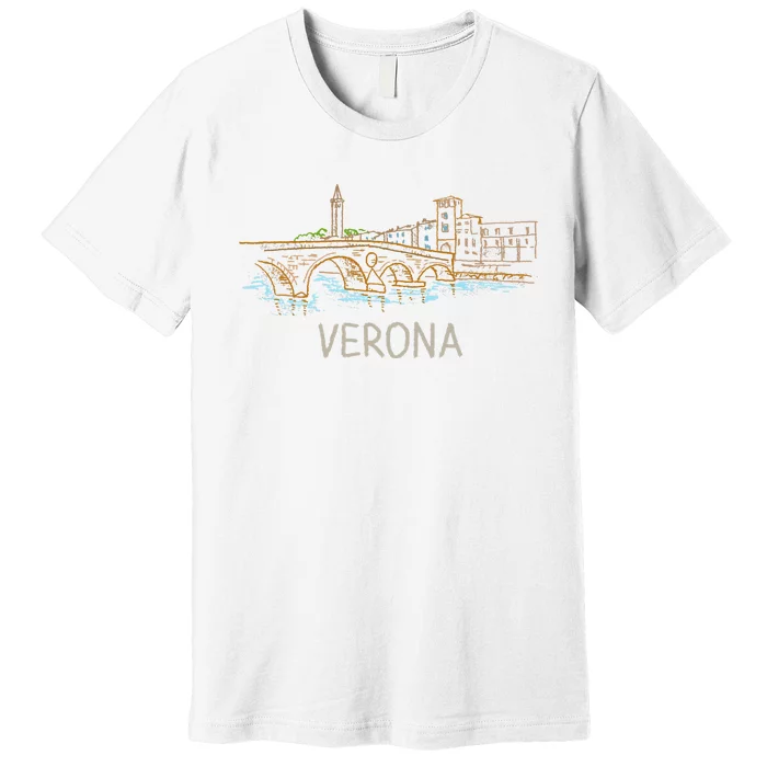 Verona City Italy Souvenir Gift Premium T-Shirt