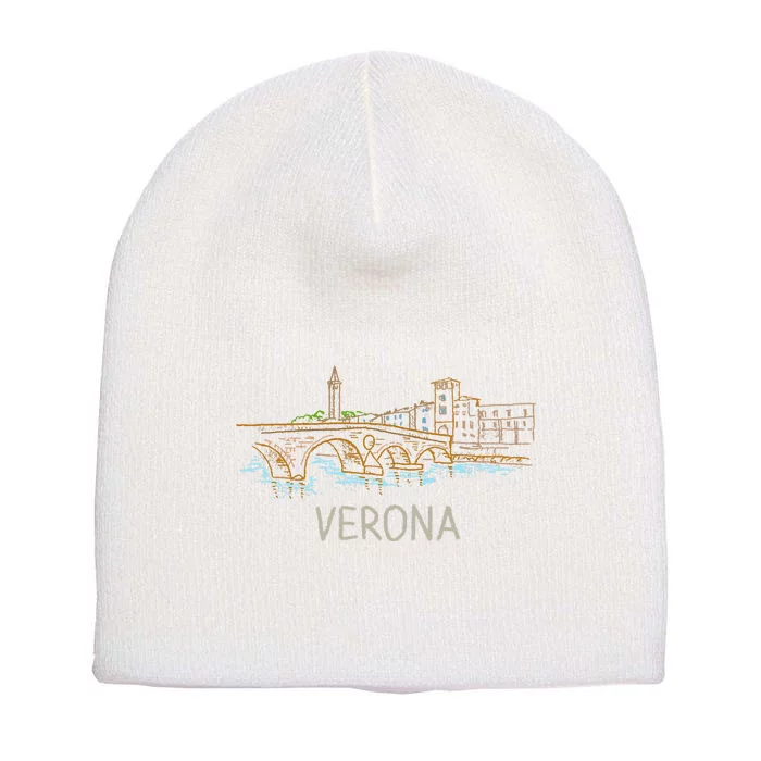 Verona City Italy Souvenir Gift Short Acrylic Beanie