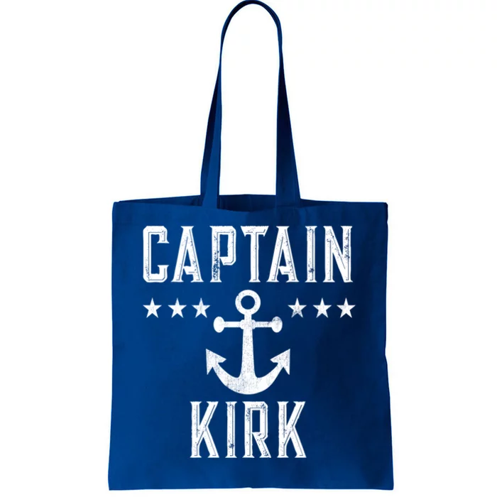 Vintage Captain Kirk Gift Family Cruise Or Lake Boating Meaningful Gift Tote Bag