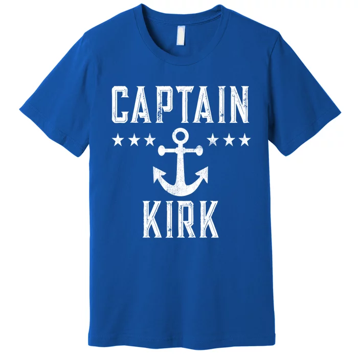 Vintage Captain Kirk Gift Family Cruise Or Lake Boating Meaningful Gift Premium T-Shirt