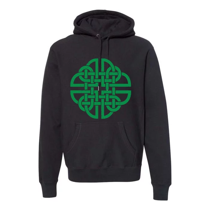 Vintage Celtic Knot Shield St. Patrick's Day Premium Hoodie