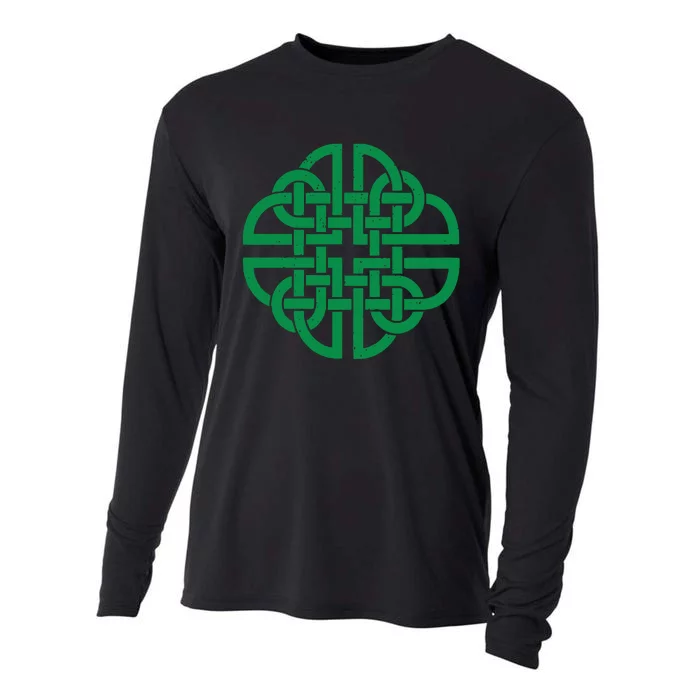 Vintage Celtic Knot Shield St. Patrick's Day Cooling Performance Long Sleeve Crew