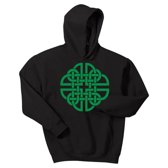 Vintage Celtic Knot Shield St. Patrick's Day Kids Hoodie