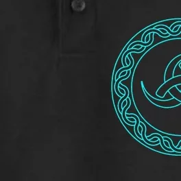 Viking Celtic Knotwork Triple Horn of Odin Dry Zone Grid Performance Polo