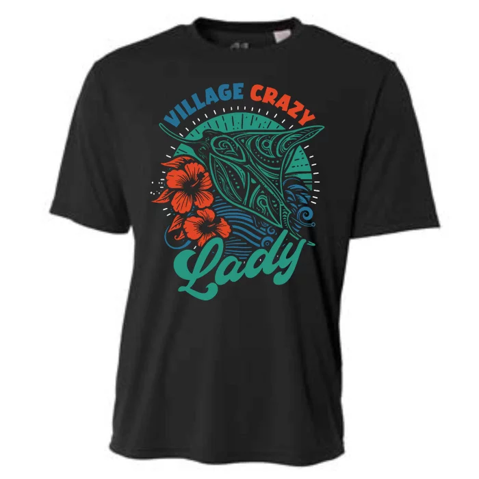 Village Crazy Lady Gramma Tala Cooling Performance Crew T-Shirt