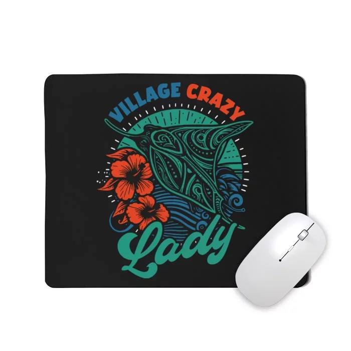 Village Crazy Lady Gramma Tala Mousepad