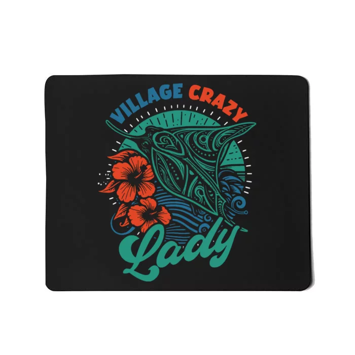 Village Crazy Lady Gramma Tala Mousepad