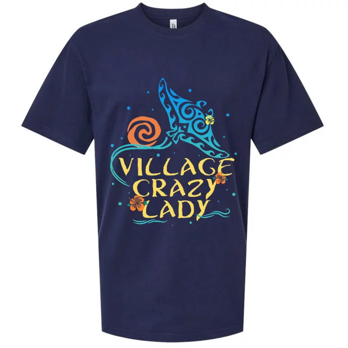 Village Crazy Lady Funny Tiki Hawaiian For Polynesian Sueded Cloud Jersey T-Shirt