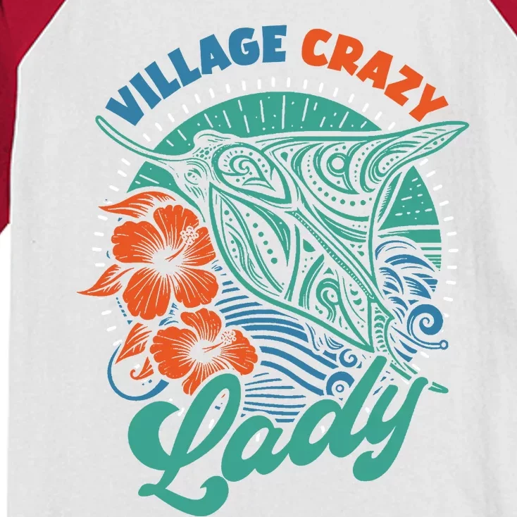 Village Crazy Lady Kids Colorblock Raglan Jersey