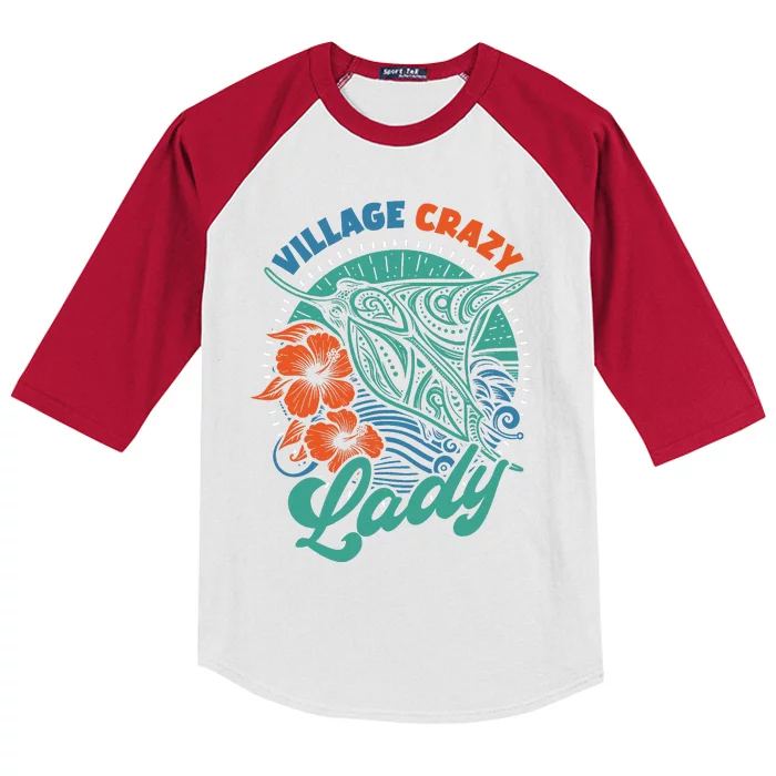 Village Crazy Lady Kids Colorblock Raglan Jersey