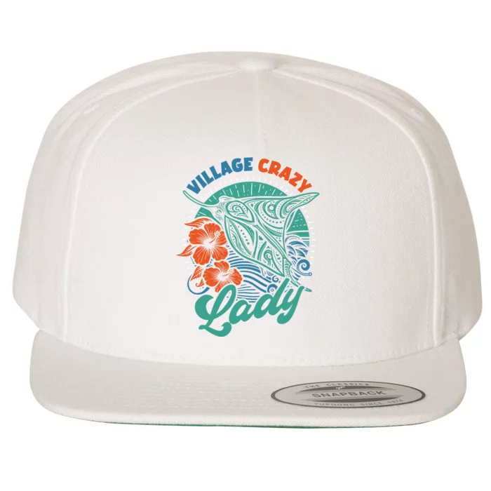 Village Crazy Lady Wool Snapback Cap