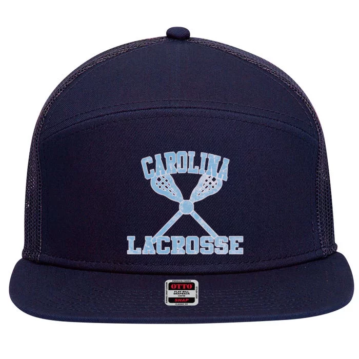 Vintage Carolina Lacrosse Cute Gift 7 Panel Mesh Trucker Snapback Hat